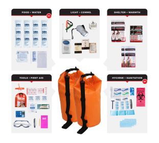 5 Person Essential Survival Kit (Option: Dry Bag)