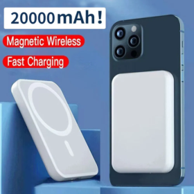 Xmas Magnetic Power Bank Charger 20000mAh Battery (Color: White)